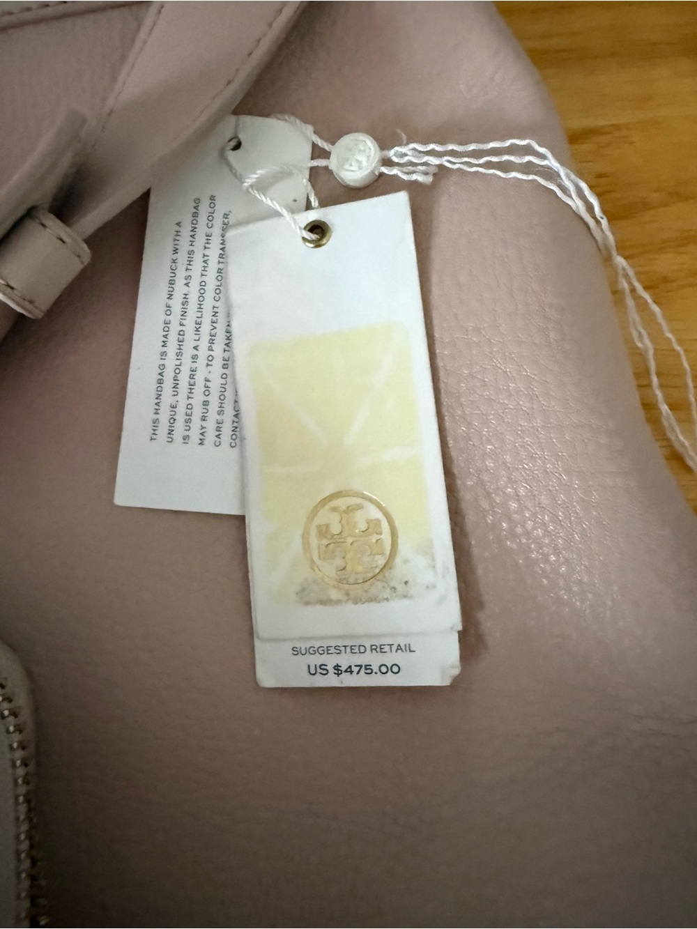 Tory Burch Pale Pink Leather Hobo Bag with Quilted Wallet and Dustbag tags - Picture 4 of 8